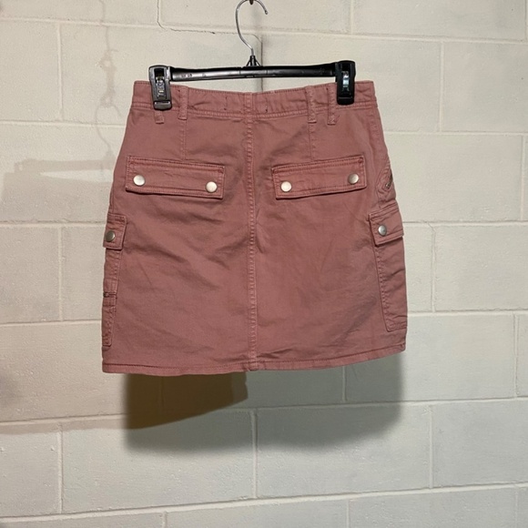 Free People Women's Avenue Denim Mini Skirt 28 Dusty Lilac Utility Cotton Boho - Picture 10 of 10